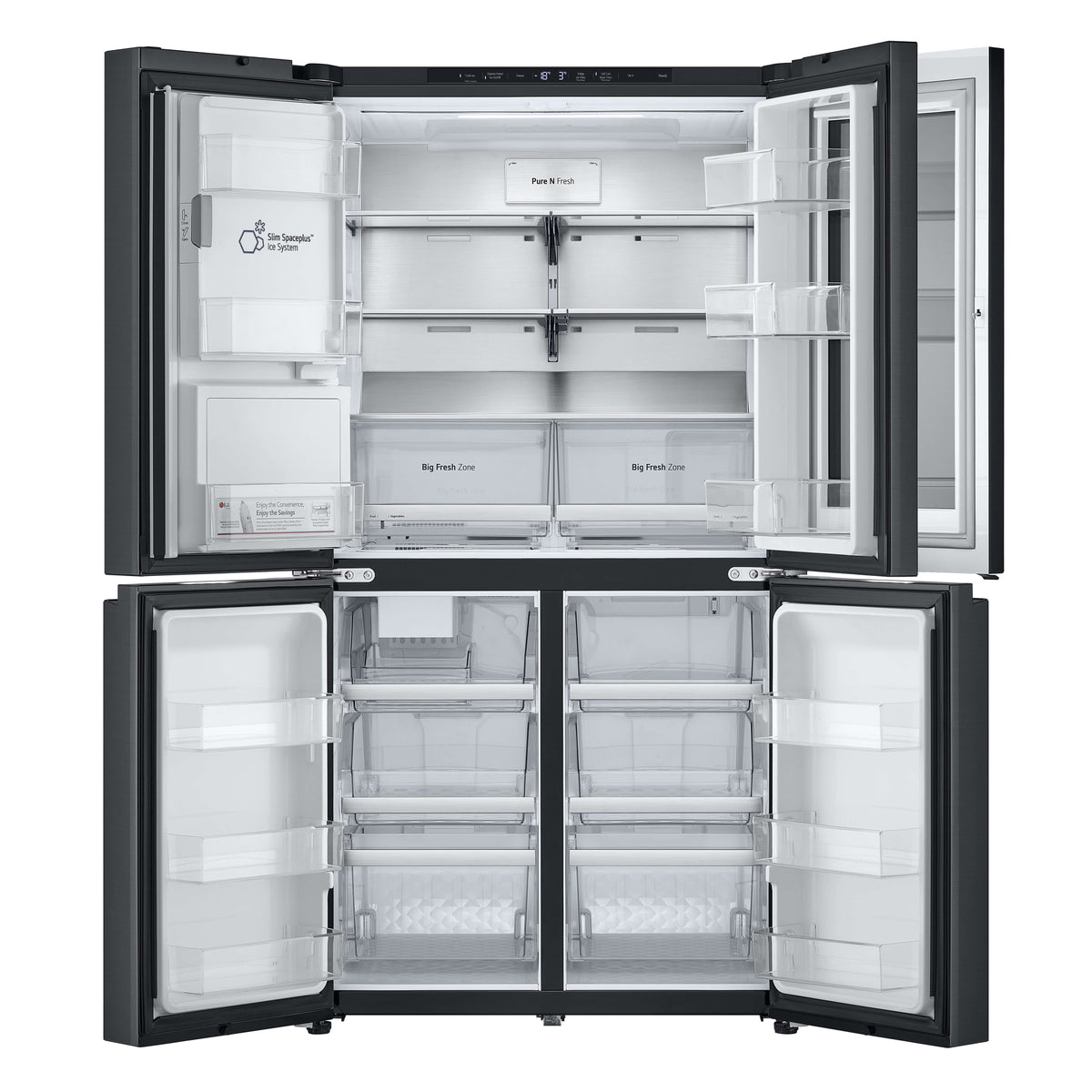 LG 847L Instaview French Door Fridge Matte Black GF-V900MBLC — product image 14