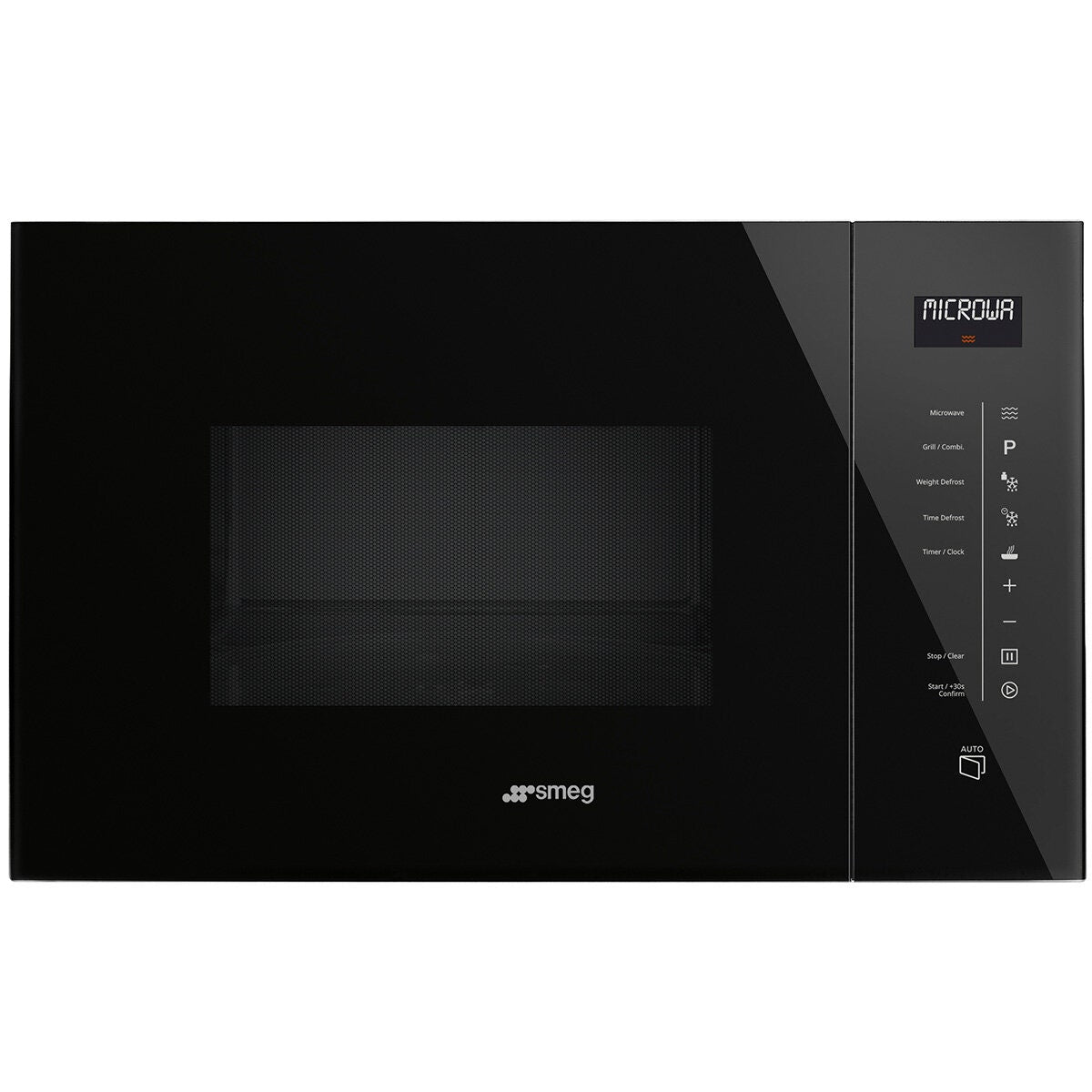 Smeg Linea 25L Built-In Microwave with Grill Black FMIA125B3