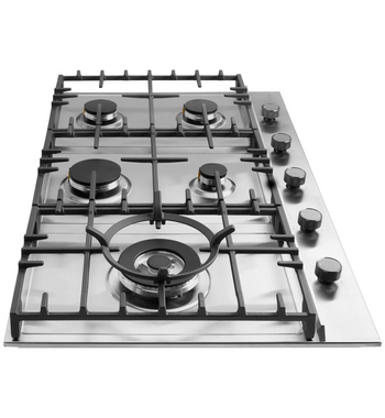 Omega 90cm Natural Gas Cooktop with Wok Burner Stainless Steel OCG905WX
