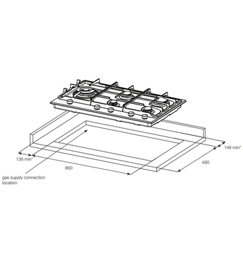 Electrolux 90cm Ceramic Natural Gas Cooktop EHG955BE – gallery image 6