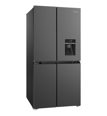 Westinghouse 492L French Door Fridge with Non-Plumbed Water Dispenser Charcoal Matte Black WQE4960BA