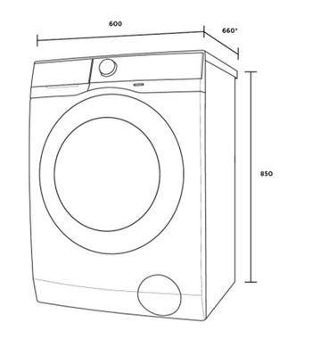 Westinghouse 9kg/5kg Combo Front Load Washer and Dryer WWW9024M5WA