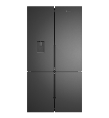 Westinghouse 564L Plumbed French Quad Door Refrigerator Matte Black WQE5650BA