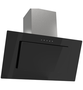 Delonghi 90cm Canopy Rangehood Black Glass DETHALASSA90B