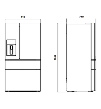 Westinghouse 609L French Door Fridge Stainless Steel WHE6170SB