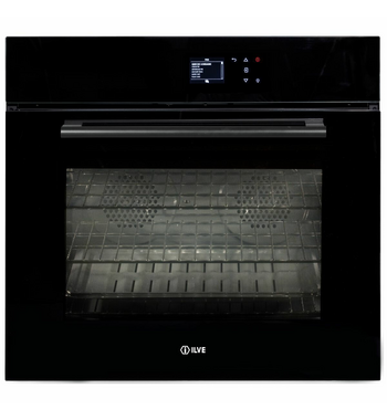 ILVE 76cm Pyrolytic Electric Black Built-In Oven 760SPYTCBV – image 1
