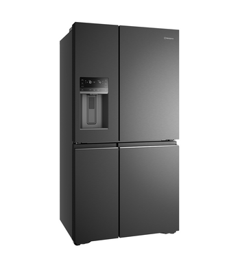 Westinghouse 609L Quad Door Fridge with Ice and Water Door Dispenser Matte Black WQE6170BB
