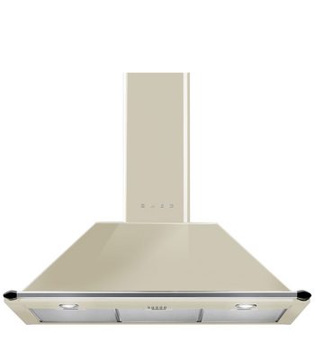 Smeg 90cm Victoria Cream Canopy Rangehood Cream KT90PA