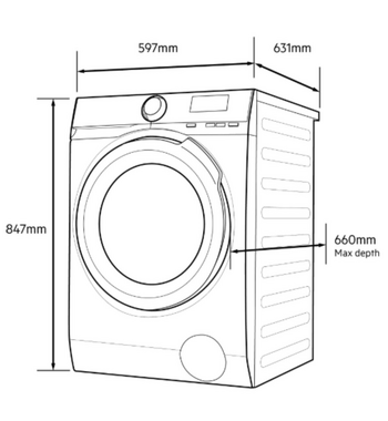 AEG 9kg Front Load Washing Machine with OKOMix LF8C9412AC