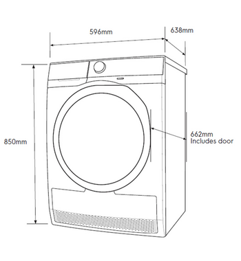 Electrolux 9kg UltimateCare 900 Heat Pump Dryer EDH913R9WB