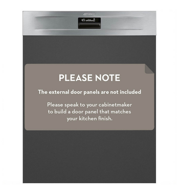 Smeg 60cm Stainless Steel Semi Integrated Tall Tub Dishwasher DWAI6D15XT3