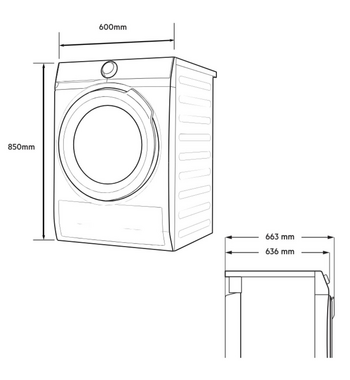 AEG 8kg 8000 Series Heat Pump Dryer with SensiDry T8DHC846C – gallery image 4