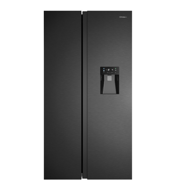 Westinghouse 619L Side by Side Refrigerator with Non-Plumbed Water Dispenser Matte Black WSE6240BB