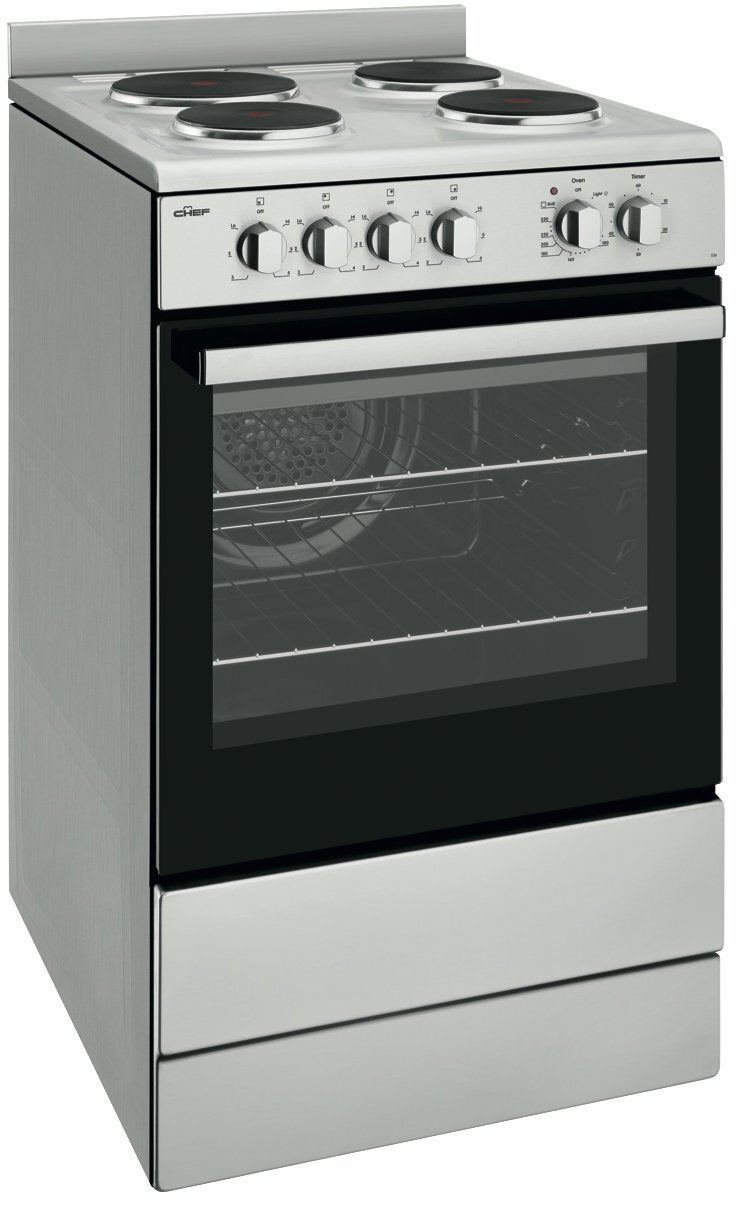 Chef 54cm Electric Fan Forced Freestanding Oven Stainless Steel CFE536SB