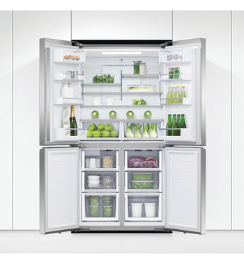 Fisher & Paykel Series 7 538L Quad Door Refrigerator with Ice and Water Stainless Steel RF605QNUVX1