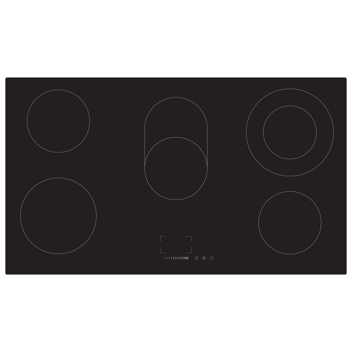 Casa 90cm Five-Zone Ceramic Cooktop CA90FEG – product image