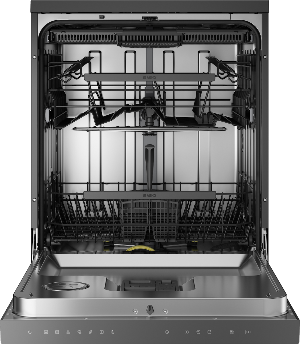 ASKO HDFS143B.BS 60cm Freestanding Dishwasher Black Steel