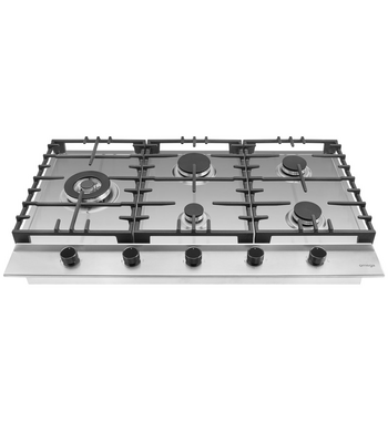 Omega 90cm Natural Gas Cooktop with Wok Burner Stainless Steel OCG905WX