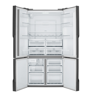 Westinghouse 564L Plumbed French Quad Door Refrigerator Matte Black WQE5650BA