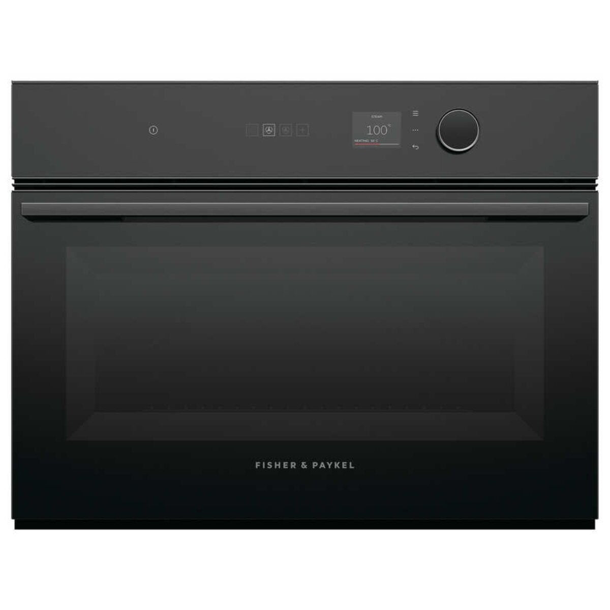 Fisher & Paykel 60cm Black Glass Series 7 Minimal Compact Combi-Steam Oven OS60NMLB1