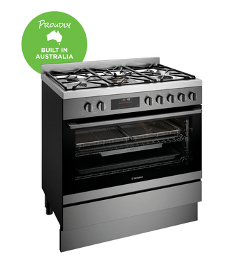 Westinghouse 90cm Dual Fuel Pyrolytic Freestanding Oven with SteamBake-Dark Stainless Steel WFEP9717DD