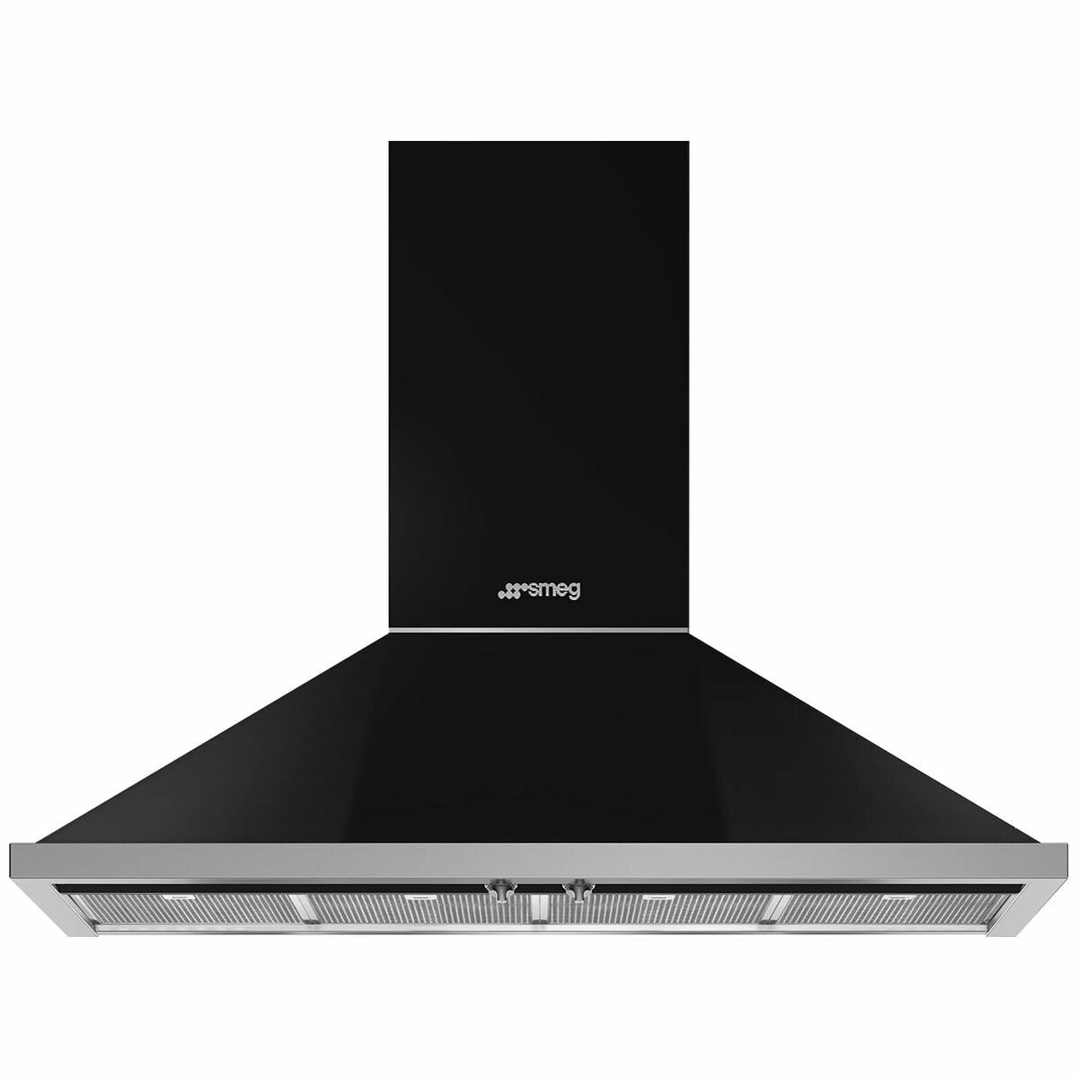 Smeg 120cm Portofino Black Canopy Rangehood KPFA12BL