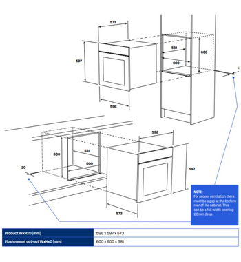 Westinghouse 60cm Multi-Function Oven Stainless Steel WVE6314SD