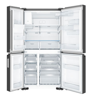Westinghouse 609L Quad Door Fridge with Ice and Water Door Dispenser Matte Black WQE6170BB