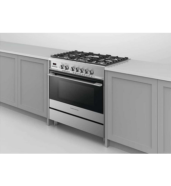 Fisher & Paykel 90cm Series 5 Freestanding Dual Fuel Cooker Stainless Steel OR90SCG1X1