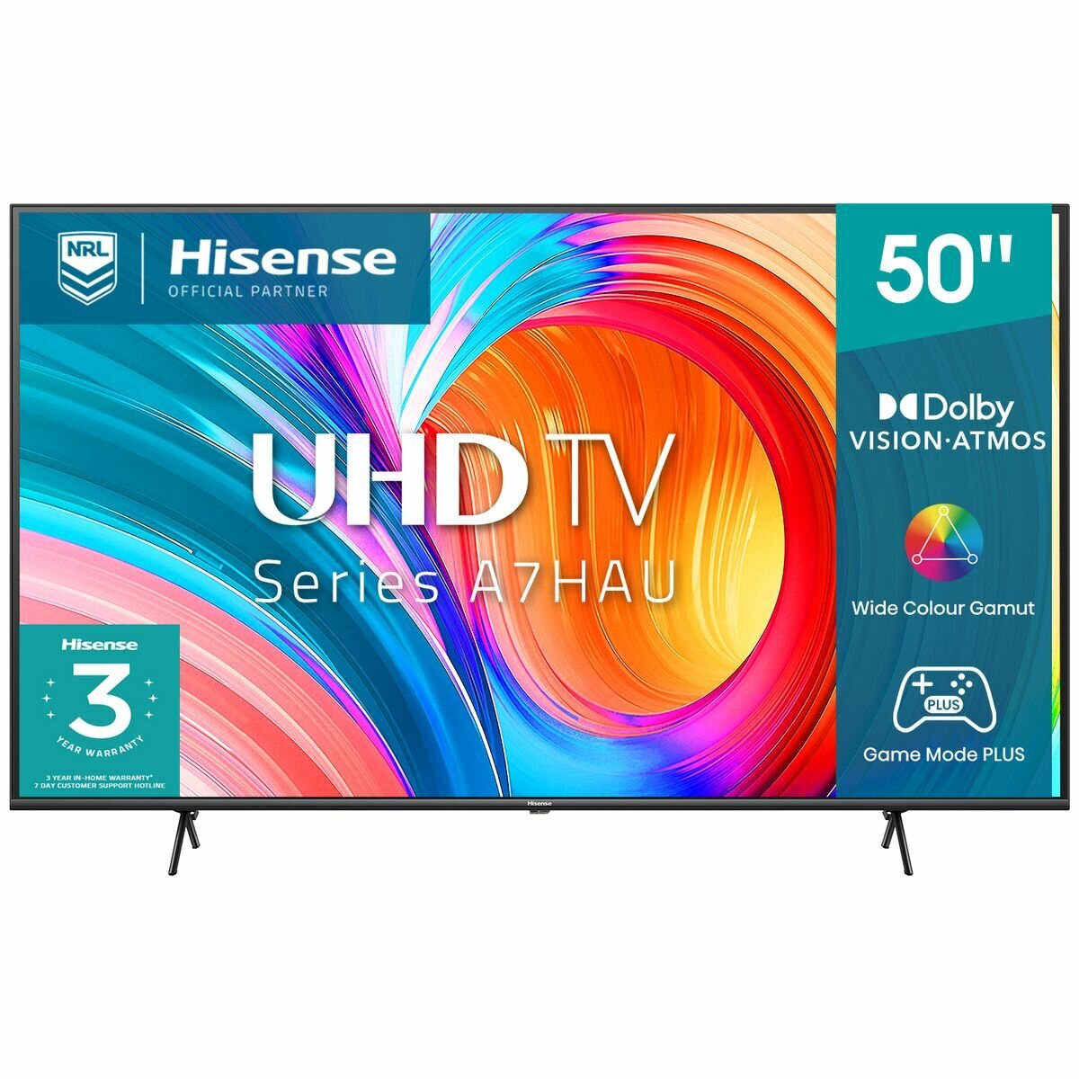 Hisense 50 Inch 4K UHD Smart TV 50A7HAU
