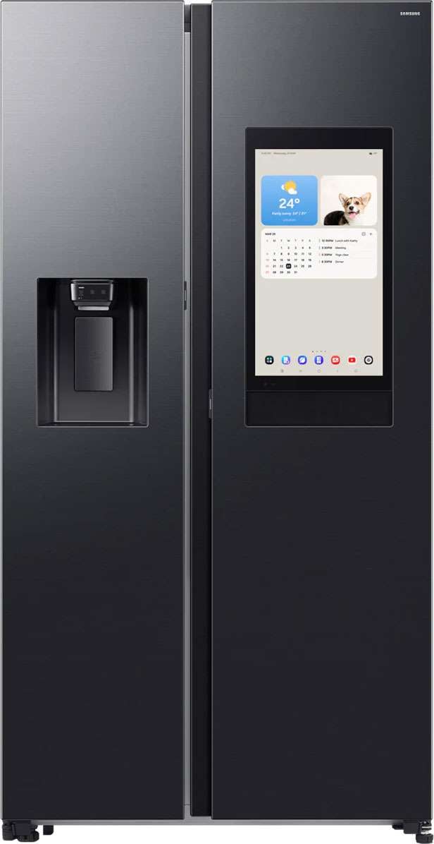 Samsung 615L Family Hub Side By Side Refrigerator - Black SRS6800BFH