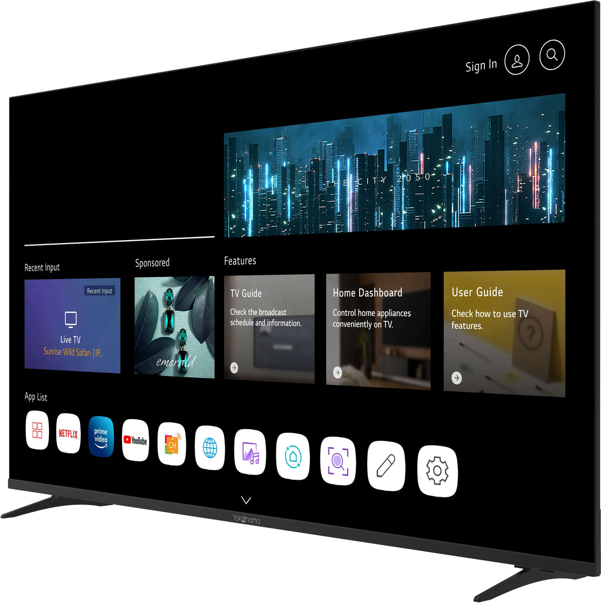 Yokohama 55 Inch QLED 4K Smart TV YOKT55Q8