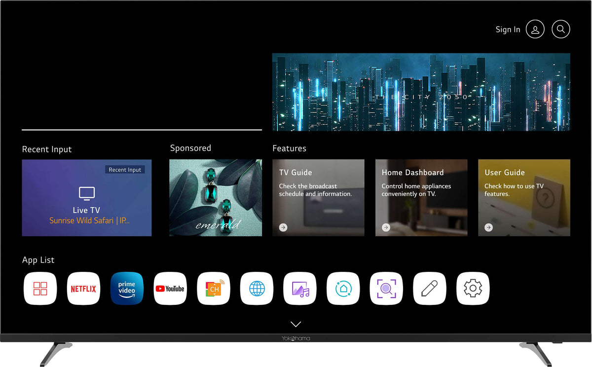 Yokohama 55 Inch QLED 4K Smart TV YOKT55Q8