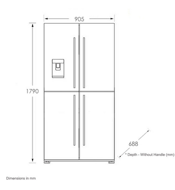 Fisher & Paykel 605L Quad Door Fridge RF605QDVX1