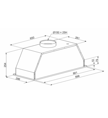 Technika 90cm Under Cupboard Rangehood TUR90S