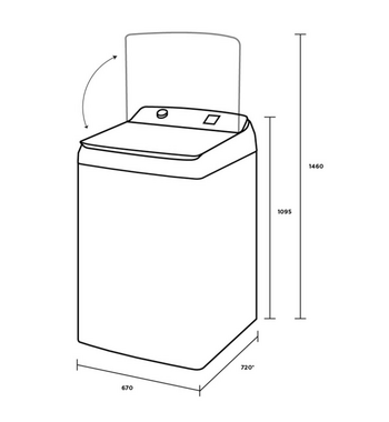 Westinghouse 8kg EasyCare Top Load Washing Machine WWT8084J7WA