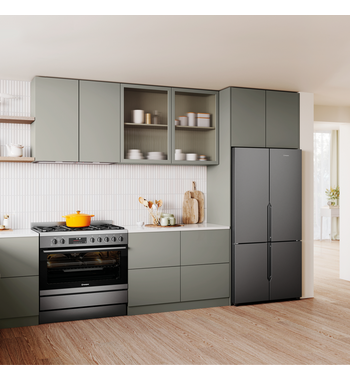 Westinghouse 90cm Dual Fuel Pyrolytic Freestanding Oven with SteamBake-Dark Stainless Steel WFEP9717DD