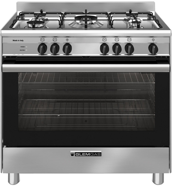 Glem 90cm Dual Fuel Freestanding Oven Stainless Steel GB965GE
