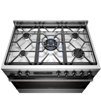Westinghouse 90cm Dual Fuel Pyrolytic Freestanding Oven with SteamBake-Dark Stainless Steel WFEP9717DD