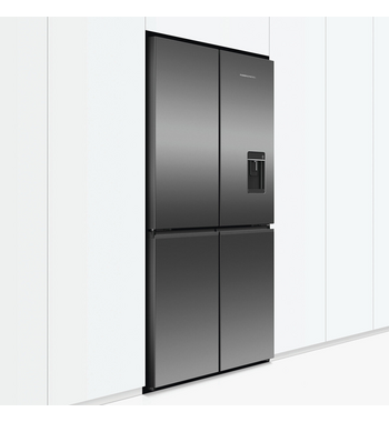 Fisher & Paykel Series 7 538L Quad Door Refrigerator with Ice and Water Black Stainless Steel RF605QNUVB1
