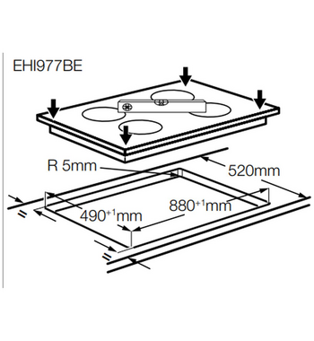 Electrolux 90cm 7 Zone Induction Hob2Hood Cooktop EHI977BE