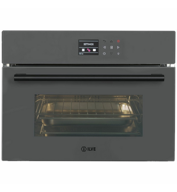 ILVE 45cm Grigio Lusso Compact Combi-Steam Oven ILCS45GV