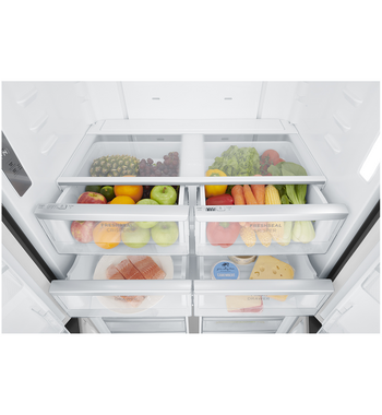 Westinghouse 564L Plumbed French Quad Door Refrigerator Matte Black WQE5650BA