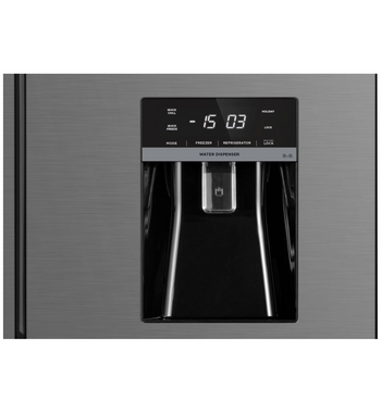 Westinghouse 492L French Door Fridge with Non-Plumbed Water Dispenser Charcoal Matte Black WQE4960BA