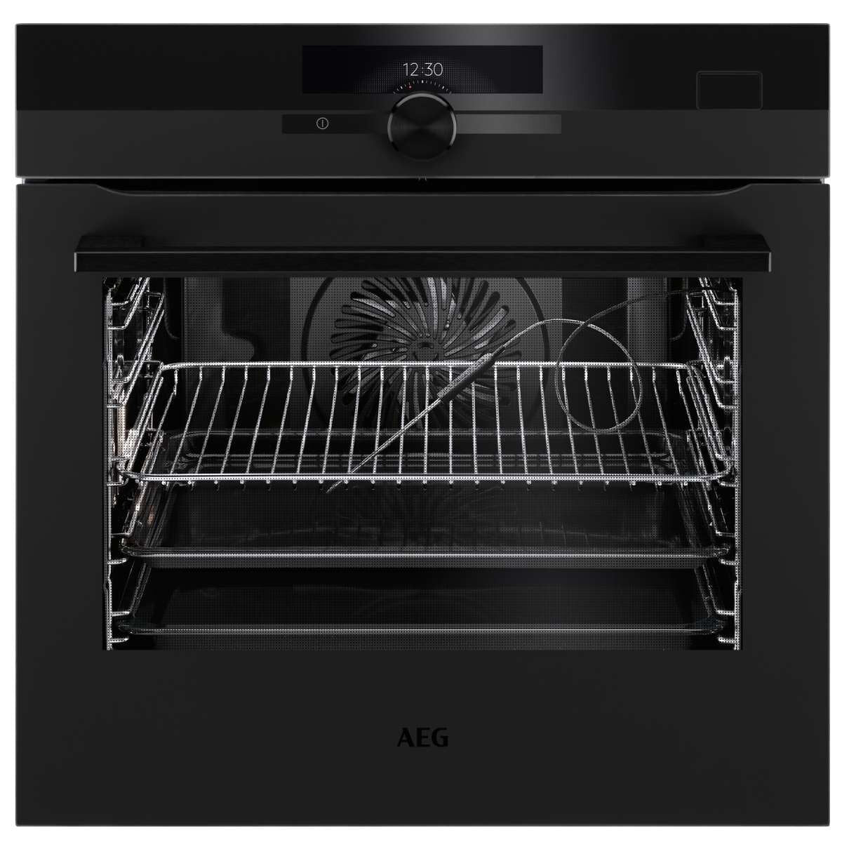 AEG 60cm Pyrolytic Built-In Oven with SteamCrisp - Matte Black BSK97733PT