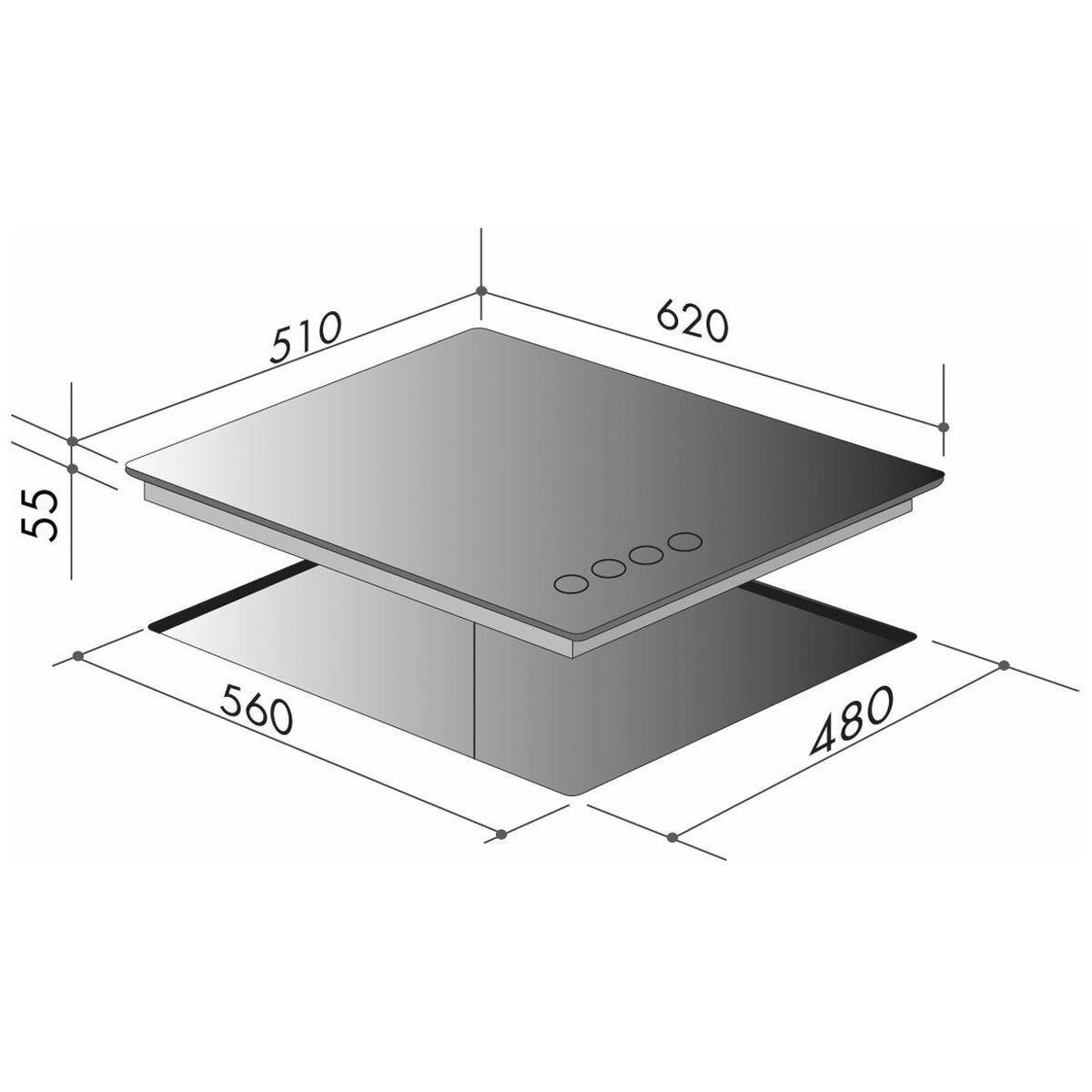 ILVE 60cm Natural Gas Cooktop ILBV604
