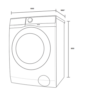 Westinghouse 10kg EasyCare Front Load Washing Machine WWF1044M7WA