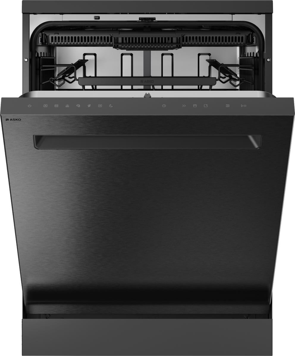 ASKO HDFS143B.BS 60cm Freestanding Dishwasher Black Steel