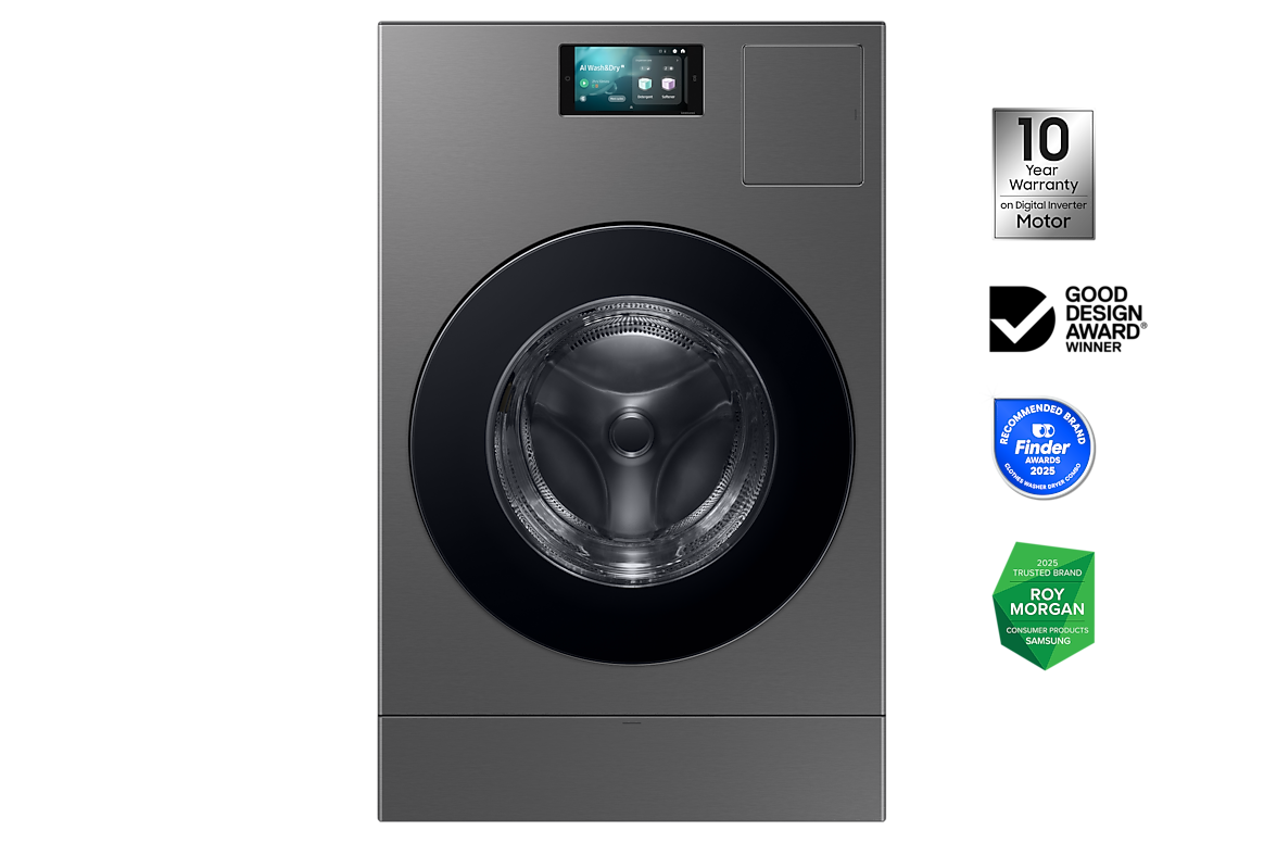 Samsung 18.5kg/10kg Bespoke AI Heat Pump Washer Dryer Combo WD18DB8995BZ