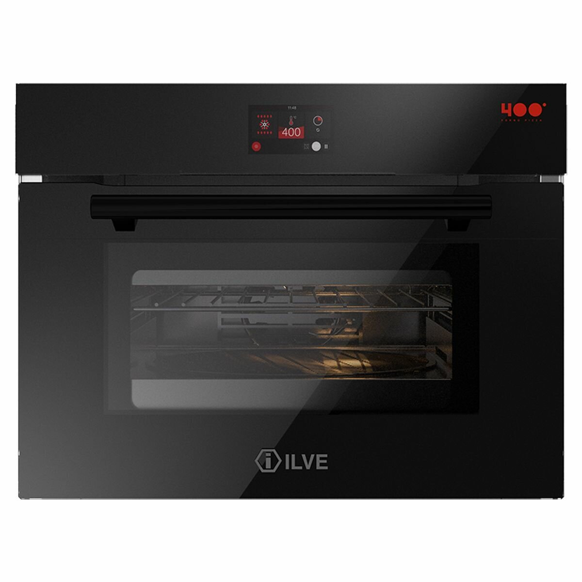 ILVE 60cm Professional Plus Built-In Black Oven 645SZTCT4BK